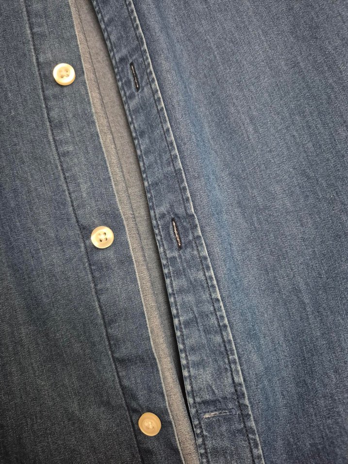 GAP Erkek Mavi Denim Kısa Kollu Gömlek - Görsel 4