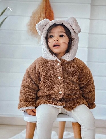 Unisex Bebek Teddy kahverengi mont
