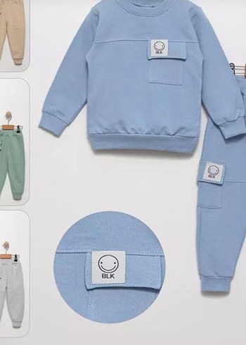 Yeşil Bebek Eşofman Takımı BLK Baskılı