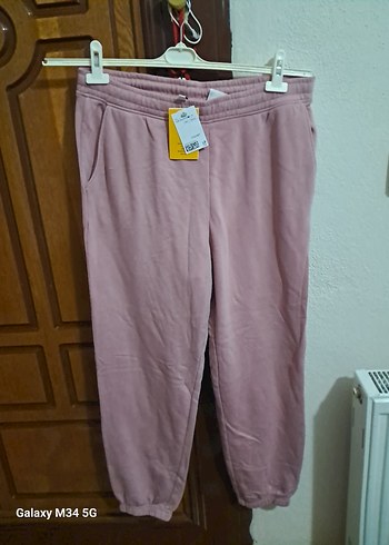 Pembe Kadın Midi Boy Rahat Kesim Eşofman - Görsel 2