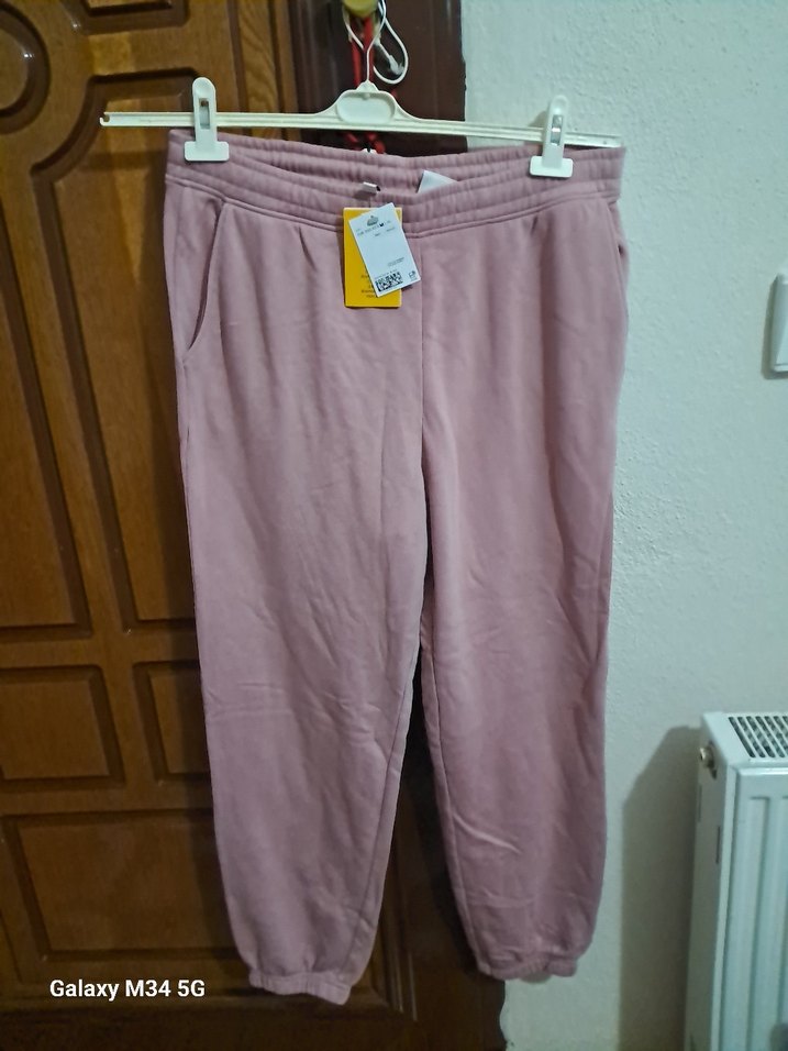 Pembe Kadın Midi Boy Rahat Kesim Eşofman - Görsel 2