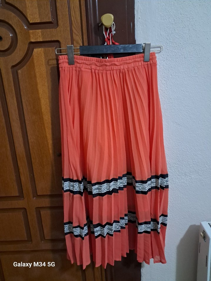 Pembe Pilili Uzun Salaş Etek - Görsel 3