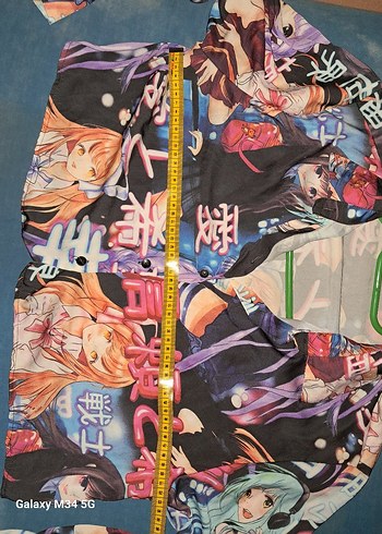 Çok Renkli Uzun Kollu Pop Kültür Kadın Gömlek - Görsel 4