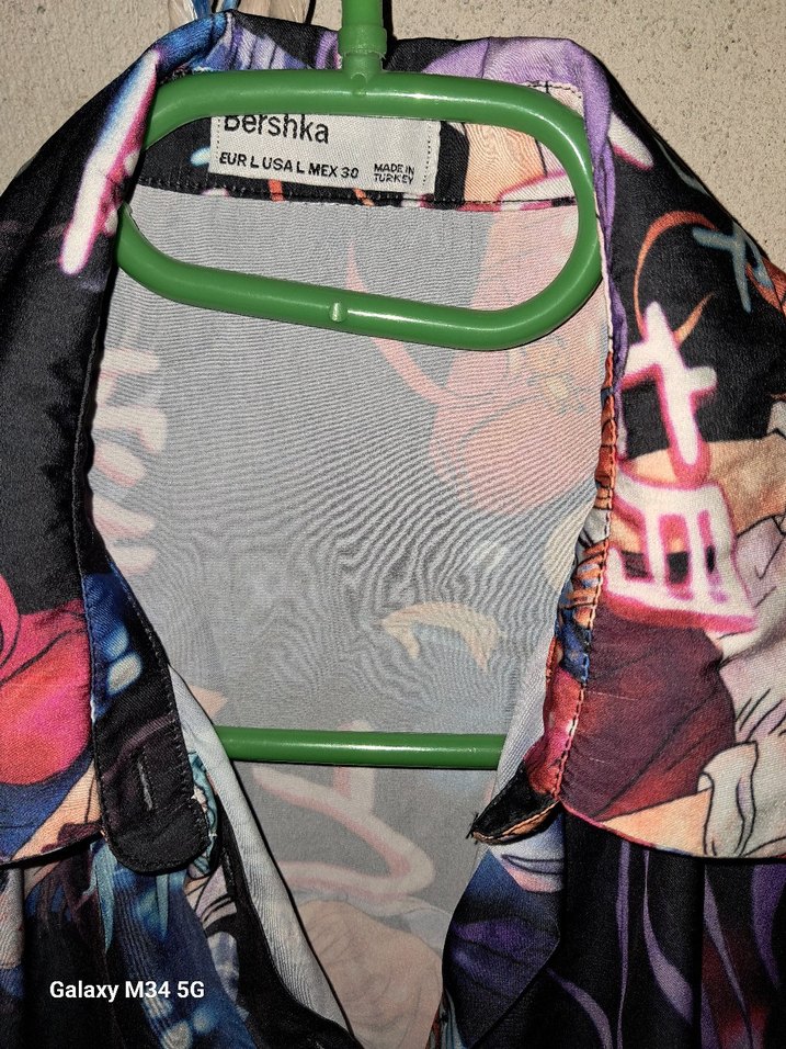 Çok Renkli Uzun Kollu Pop Kültür Kadın Gömlek - Görsel 2