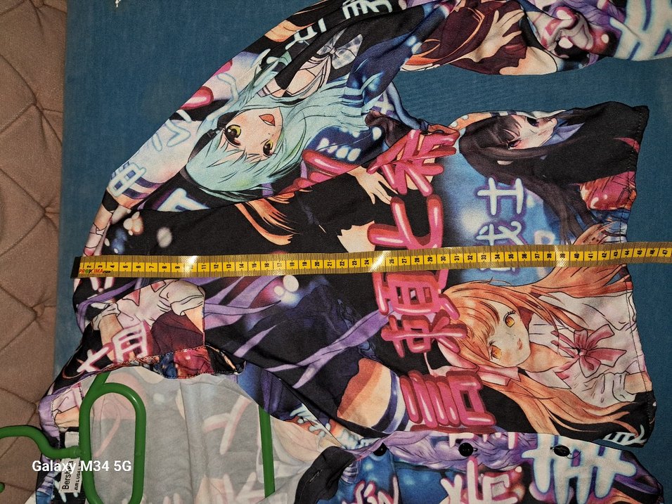 Çok Renkli Uzun Kollu Pop Kültür Kadın Gömlek - Görsel 5