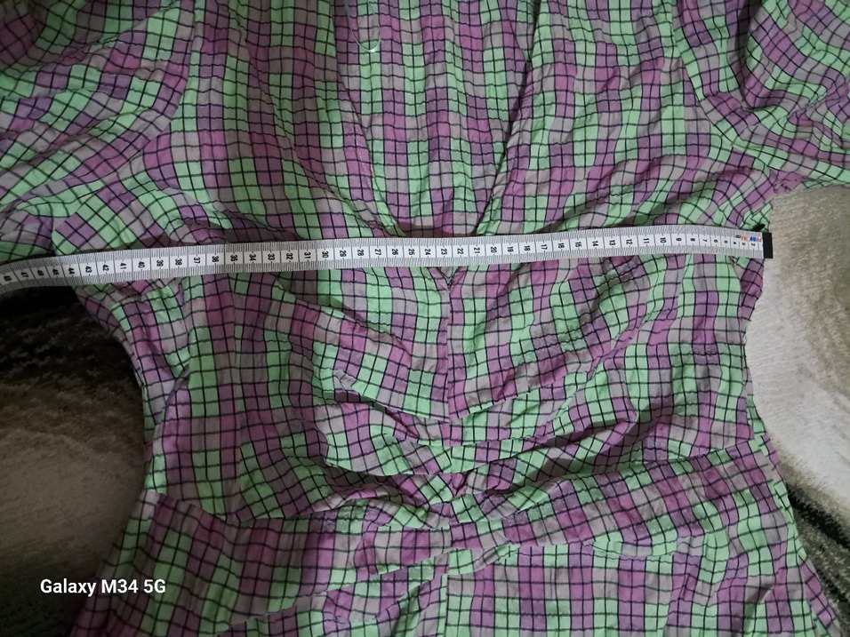 Mor Bağcıklı V Yaka Uzun Kadın Elbise - Görsel 5