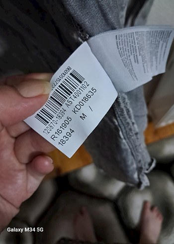 Gri Denim Kadın Gömlek - Görsel 2