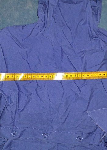 Mavi Keten Gömlek, Düğmeli, Uzun Kollu - Görsel 5