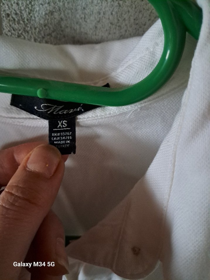 Düğmeli Beyaz Keten Kadın Gömlek - Görsel 3