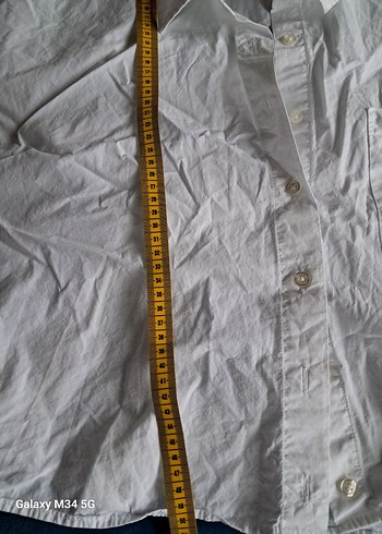 Kadın Beyaz Kısa Kollu Keten Gömlek - Görsel 5