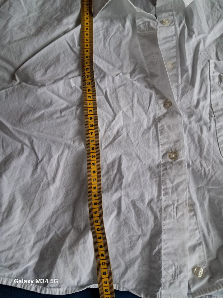 Kadın Beyaz Kısa Kollu Keten Gömlek - Görsel 5