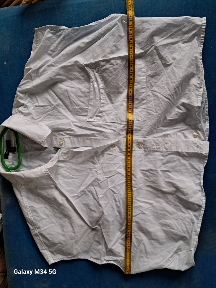 Kadın Beyaz Kısa Kollu Keten Gömlek - Görsel 4