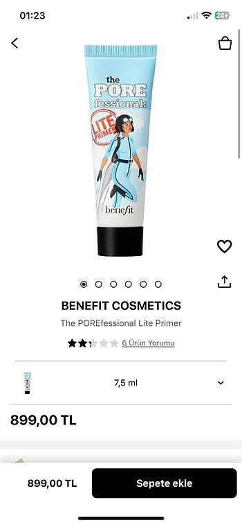  Beden Renk BENEFIT COSMETICS The POREfessional Lite Primer