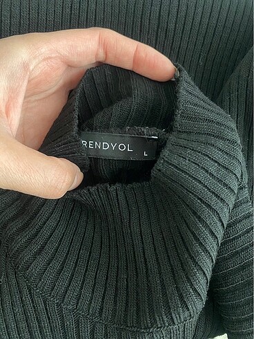 l Beden siyah Renk Siyah Mini Triko Elbise