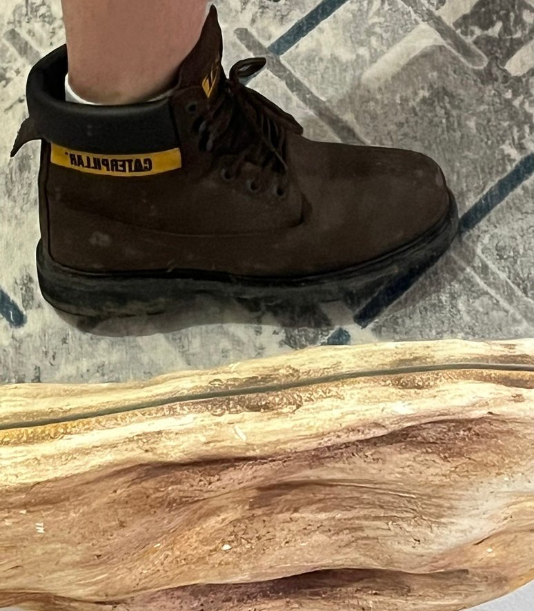 Caterpillar Kahverengi Deri Erkek Bot - Görsel 3