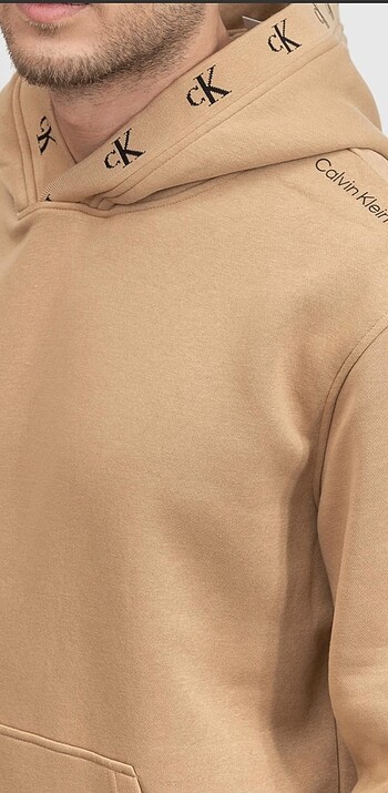 l Beden camel Renk CALVİN KLEİN ERKEK SWEATSHİRT