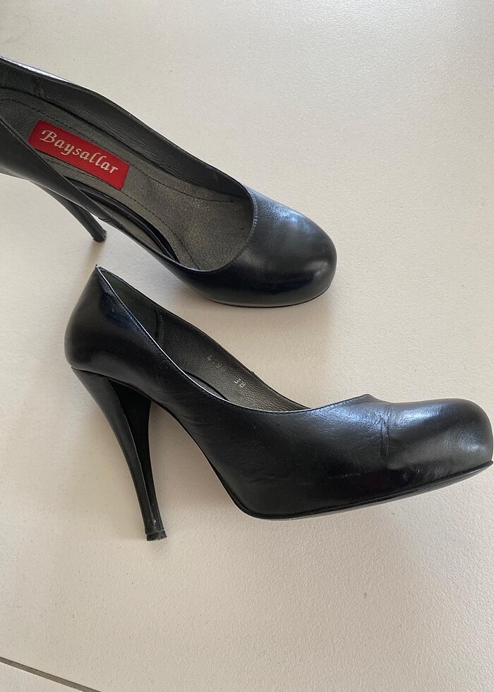 Siyah hakiki deri ayakkabı - Görsel 2