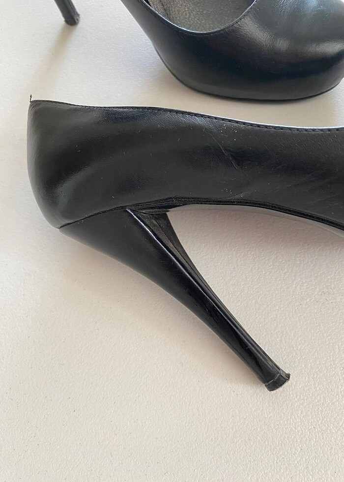Siyah hakiki deri ayakkabı - Görsel 3