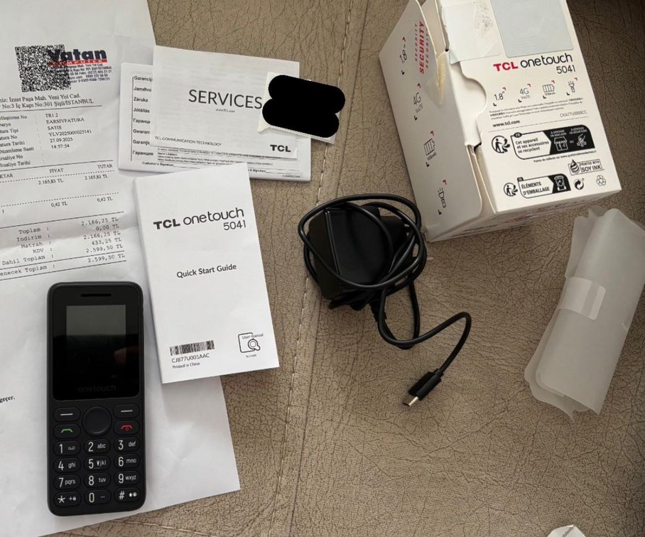 Küçük Siyah Tuşlu Telefon TLC marka - Görsel 5