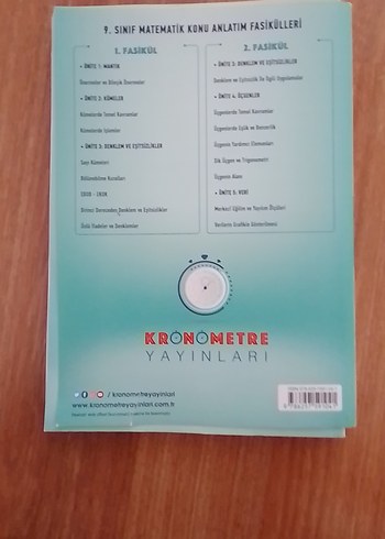 9. Sınıf Matematik Tripleks Serisi Fasikül - Görsel 2