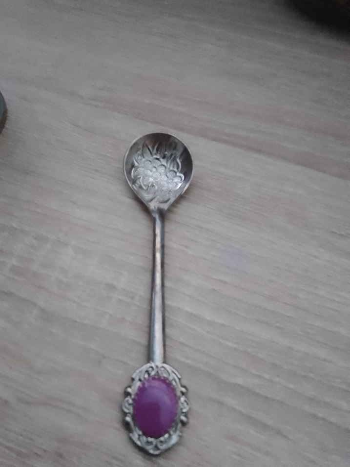 Mor Taşlı İşlemeli Gümüş Şekerlik - Görsel 3