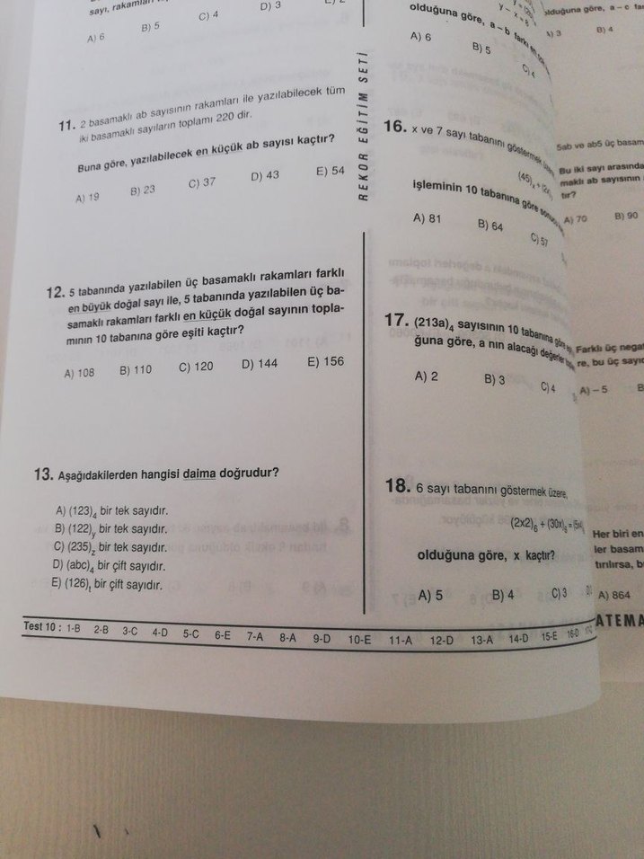 Rekor Matematik Soru Bankası - Bozyokuş - Görsel 3