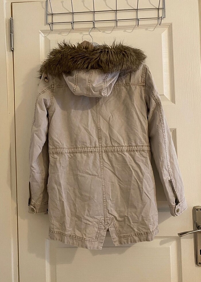 Mavi jeans parka - Görsel 4