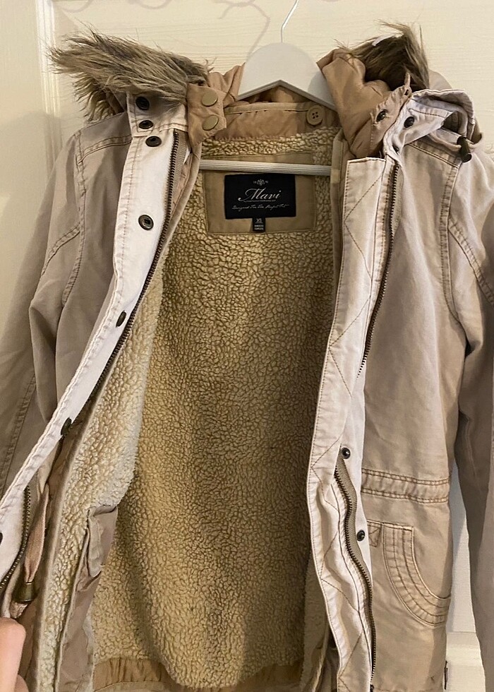 Mavi jeans parka - Görsel 5