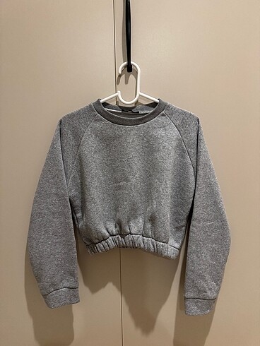 m Beden gri Renk Crop model sweatshirt