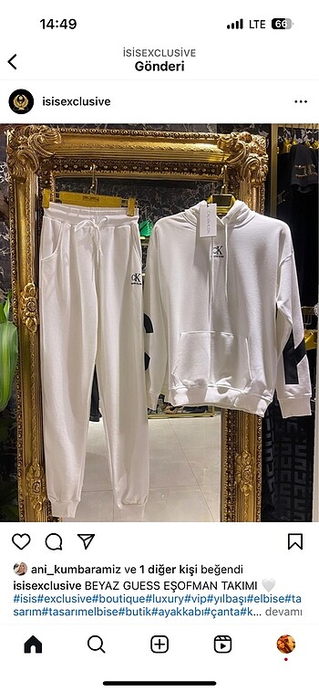 Calvinklein beyaz eşofman takımı