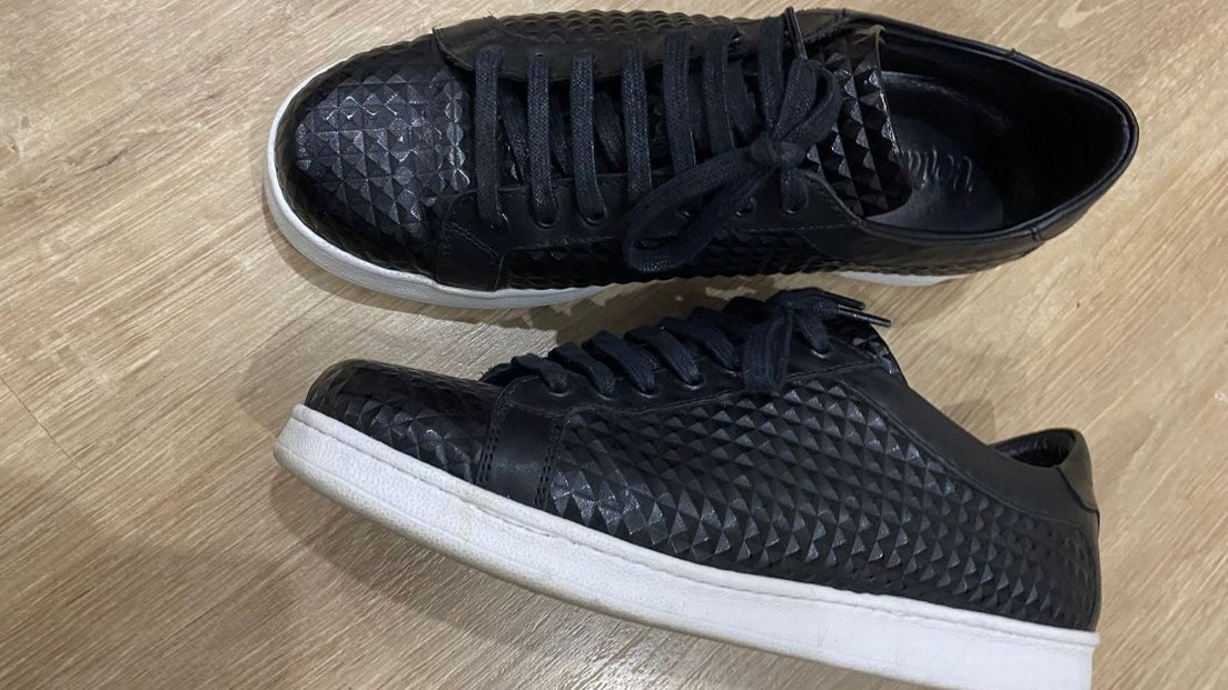 Siyah Erkek Spor Ayakkabı Yılan Desenli - Görsel 2