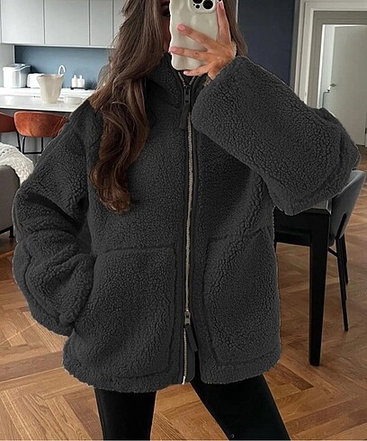Füme Peluş Mont