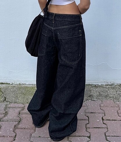 32 Beden Antrasit Baggy Pantolon