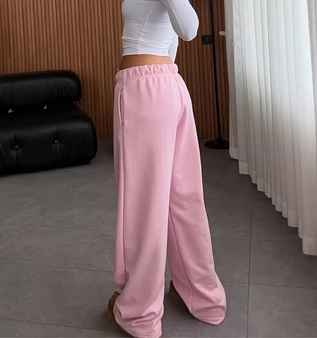 xl Beden Madmext Pembe Bol Paça Eşofman Altı