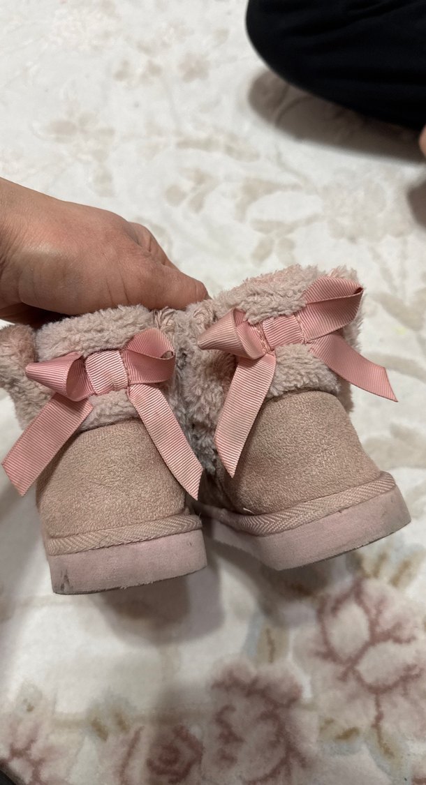 Kız Çocuk Bej Kürklü Sıcak bot - Görsel 3