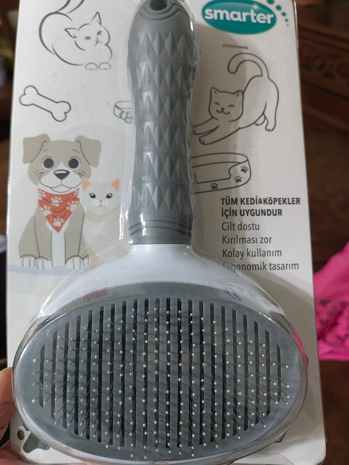 Smarter Gri Kedi ve Köpek Tüy Tarağı - Görsel 2