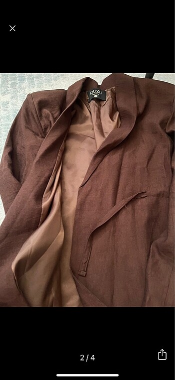 38 Beden kahverengi Renk blazer ceket