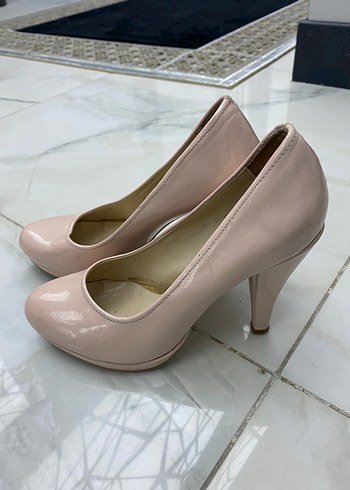 Diğer Pembe Rugan Stiletto Topuklu Kadın Ayakkabı