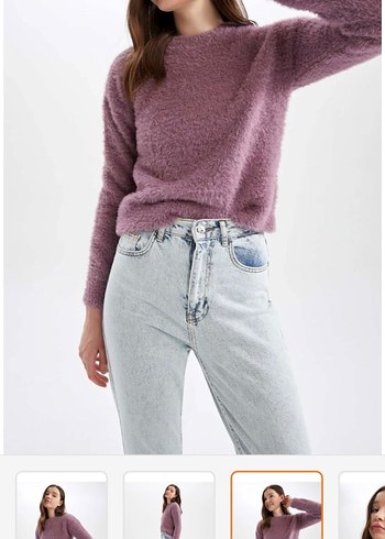 Defacto Mor Peluş Kazak - Görsel 2