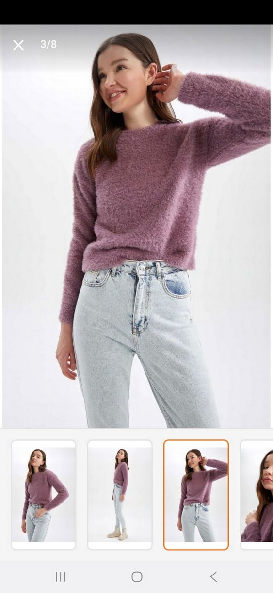 Defacto Mor Peluş Kazak - Görsel 2