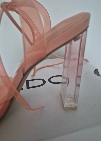 Aldo Turuncu Bağcıklı Sivri Burun Topuklu Ayakkabı - Görsel 7