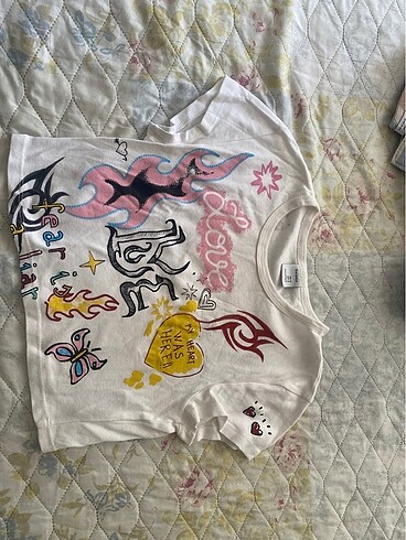 bershka desenli crop