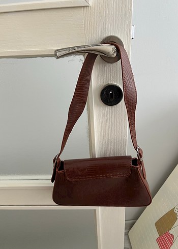 Kahverengi Vintage Deri Kadın Çantası
