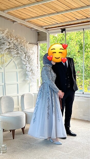 m Beden çeşitli Renk Nişan Abiyesi + aynı renk hayal tül hediye
