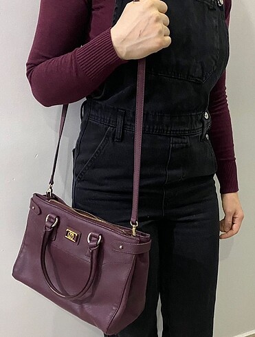  Beden bordo Renk Pierre cardin bordo çanta