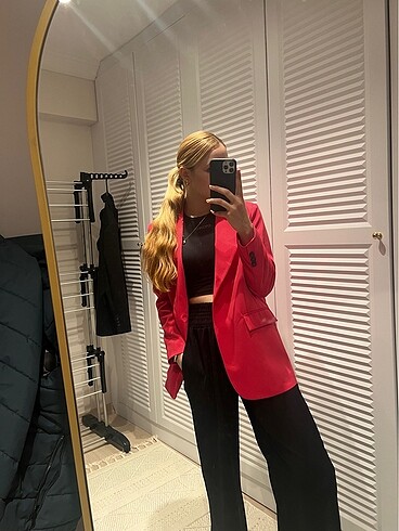 l Beden pembe Renk Pembe blazer ceket ????????