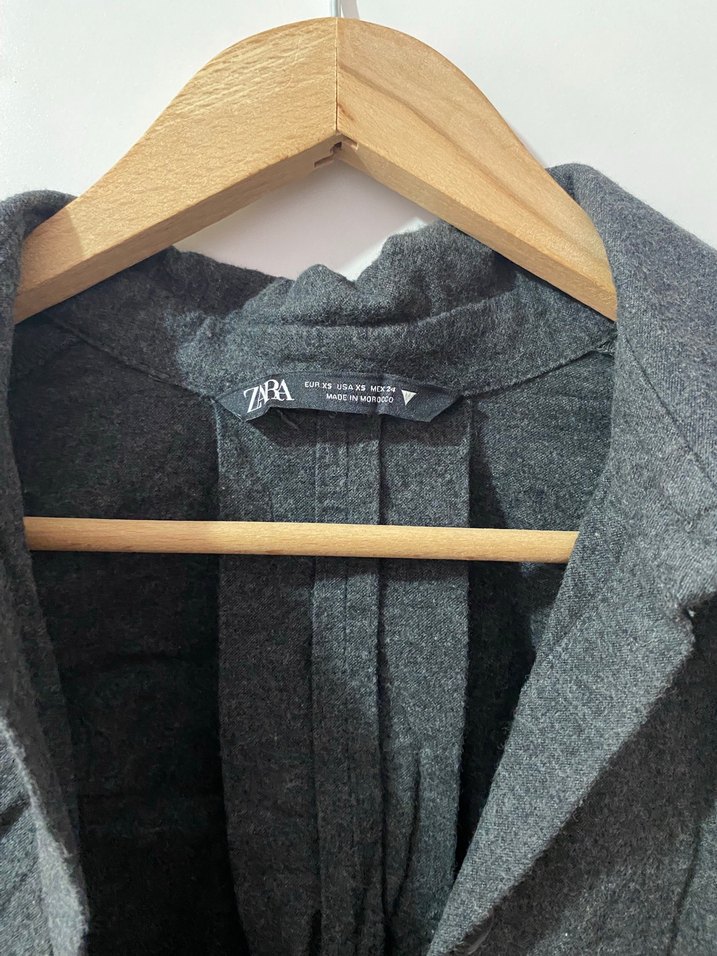 Düğmeli Gri Keten Kadın Gömlek - Görsel 2