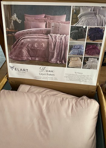 Gül kurusu Elart Çeyiz Paketi 10 Parça - Görsel 3