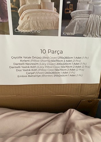 Gül kurusu Elart Çeyiz Paketi 10 Parça - Görsel 4