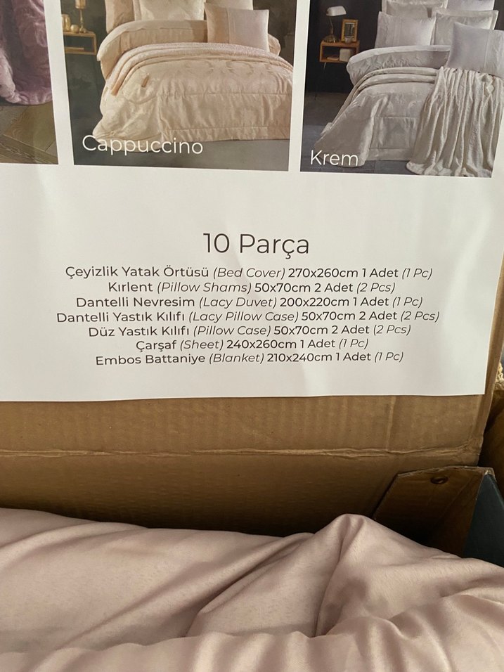 Gül kurusu Elart Çeyiz Paketi 10 Parça - Görsel 4